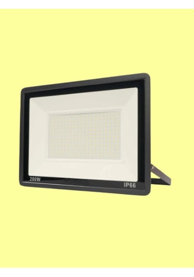 200 Watt Siyah Slim Kasa 3000k Günışığı Ip65 Led Projektör