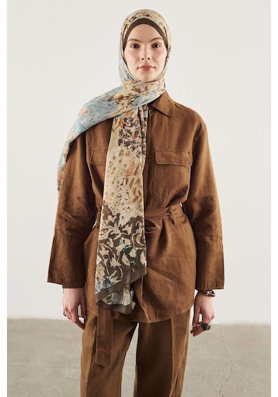 Defacto Fresh Scarfs X Defacto Secret Garden Viskon Şal I1750ax26smbn61 Kahve-bn61
