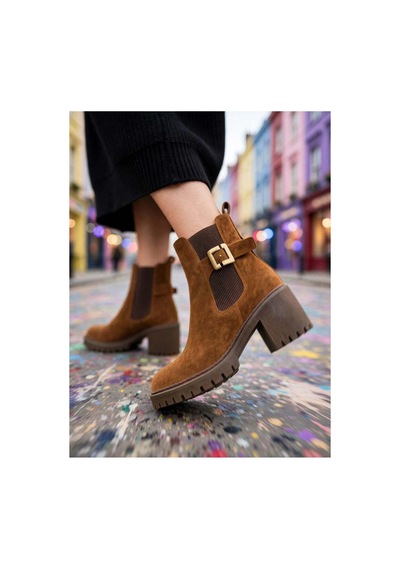 37brandshoes Süet Chelsea Bot Bej Bej