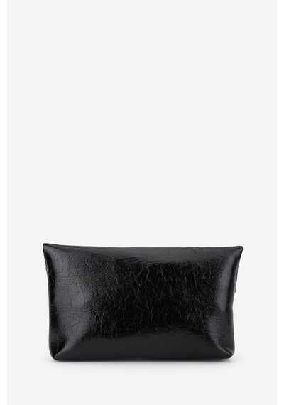 Valmenti Kadın Suni Deri Siyah Kırışık Rugan Clutch Çanta 921 7484 Bn Cnt Sk26-27 Sıyah Krsk Rgn Siyah Rugan