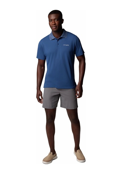 Columbia Men's Pfg Freezer Polo Shirt Mavi Erkek Yakalı Tişört Fm4923 Mavi - Gri