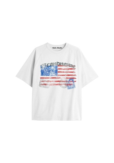 Kalic Studio Y2k Vintage 2'5randname Oversize T-shirt Beyaz
