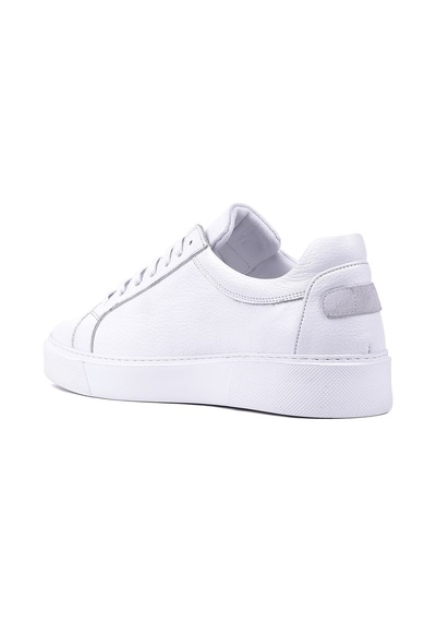 Shoetyle - Hakiki Deri Beyaz Renk Erkek Sneaker - 250-1400-1525