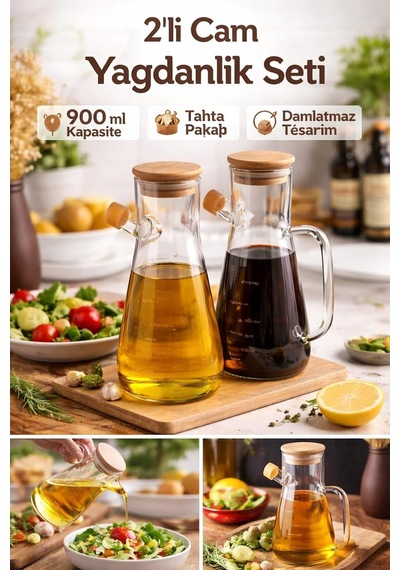 Cam Yağlık Şişe Seti Ahşap Kapaklı, Damlatmaz Akıtma Uçlu Cam Sirkelik Ve Zeytinyağı Şişesi, Ölçü İşaretli Mutfak Yağ Dispenseri, Salata Sosu Dökme Sürahisi, Sızdırmaz Kapaklı Çok Renkli Cam Yağlık Şişe Seti Ahşap Kapaklı, Damlatmaz Akıtma Uçlu Cam Sirkelik Ve Zeytinyağı Şişesi, Ölçü İşaretli Mutfak Yağ Dispenseri, Salata Sosu Dökme Sürahisi, Sızdırmaz Kapaklı Çok Renkli