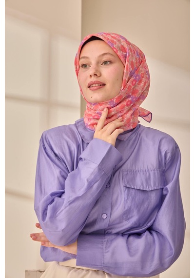 Silk Home Soft Eşarp 73092-24 Eflatun, Vizon, Fuşya, Beyaz