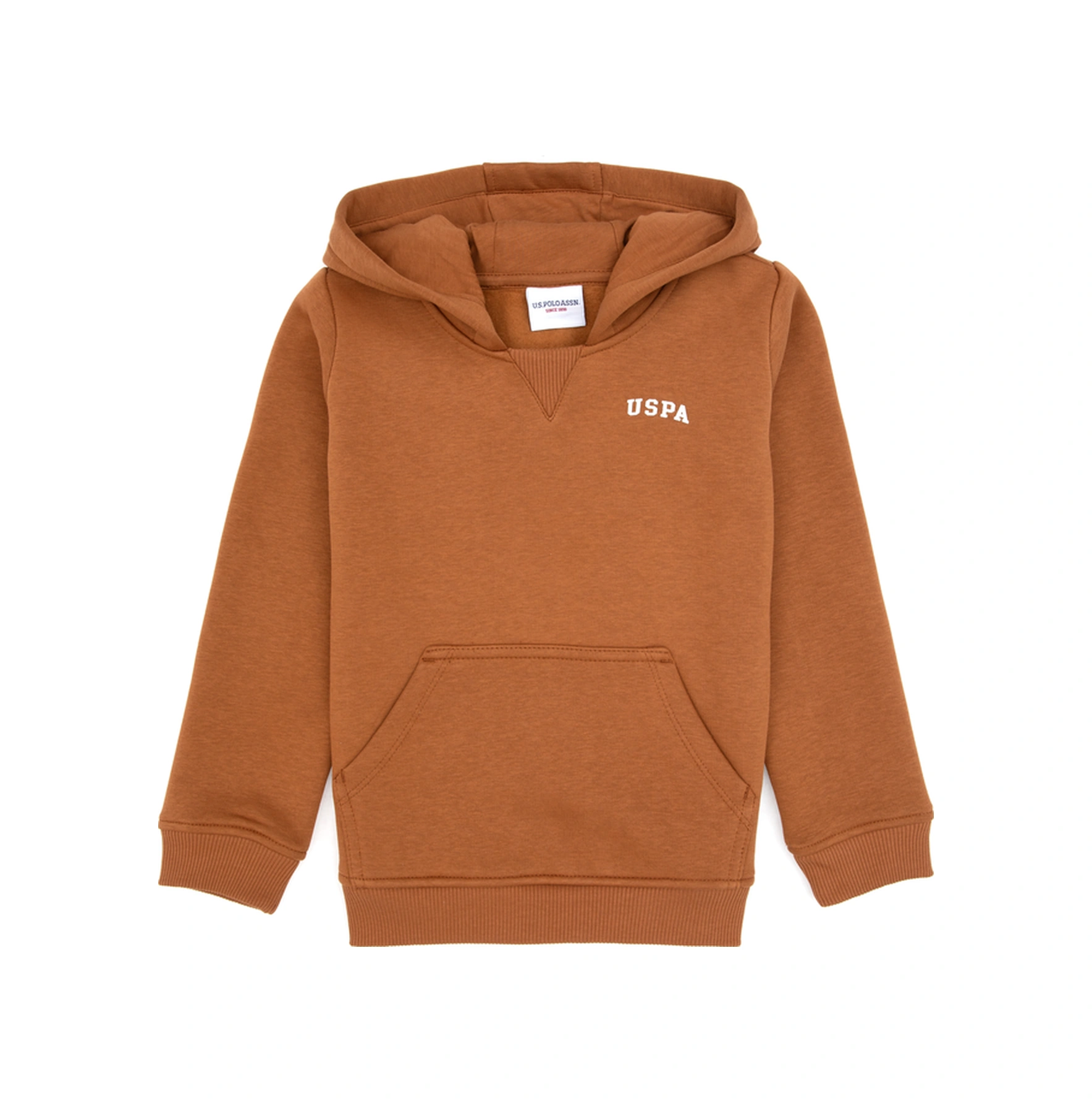 U.S. Polo Assn. Erkek Çocuk Camel Kapüşonlu Basic Sweatshirt 50313808-VR233