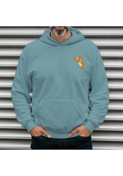 Jerry Baskılı Oversize Unisex Kapüşonlu Sweatshirt Bebemavisi