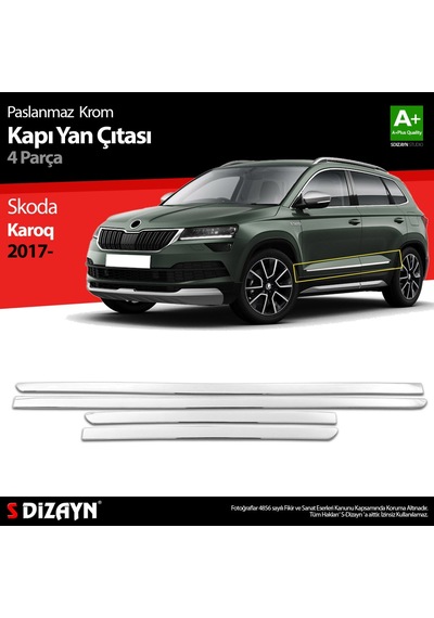 Skoda Karoq Krom Kapı Yan Çıtası 4 Prç 2017 Üzeri