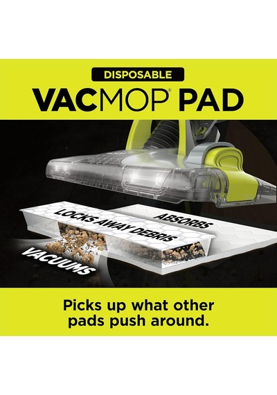 Vmp30 Vacmop Tek Kullanımlık Elektrikli Süpürge Ve Paspas Pedleri, 30 Adet, Beyaz