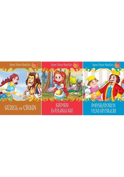 1. Sınıf Okuma Anlama + Büyük Boy Seçme Dünya Masalları 3 Adet 2
