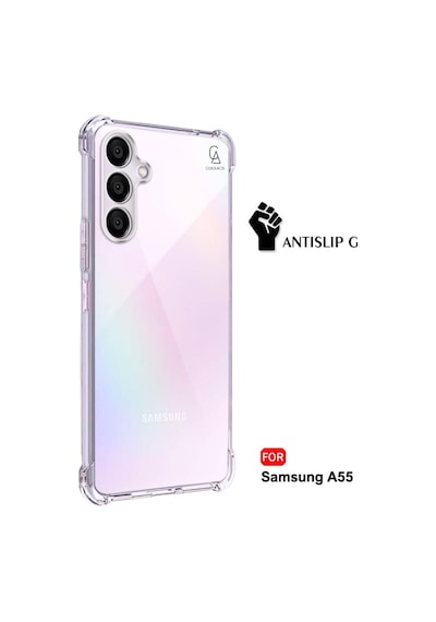 Samsung Galaxy A55 Uyumlu Köşe Dolgulu Anti Shock Telefon Kılıfı Ve 5d Kırılmaz Cam Ekran Koruyucu