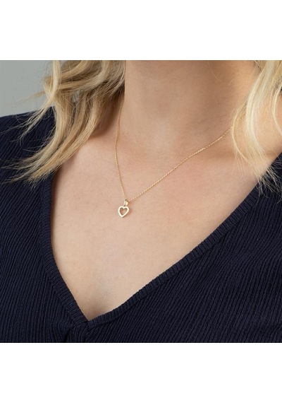 Goldkupe 14 Ayar Altın Sade Kalp Kolye 1,83 Gr-1414