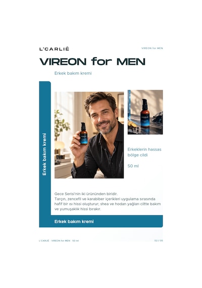 L'carlıe Vireon For Men Erkek Bakım Kremi 50 Ml