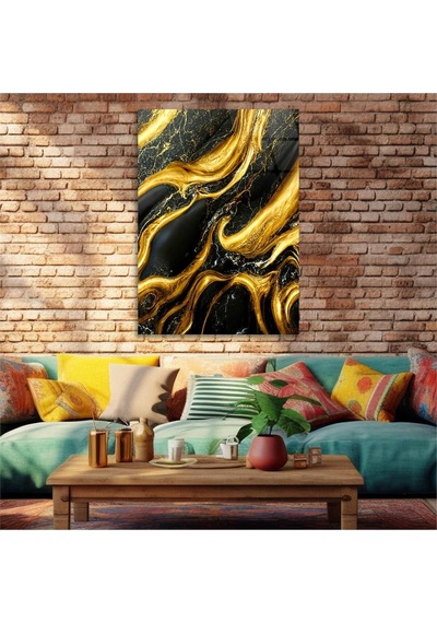 Gerçek Cama Baskı Sanat Temalı Tekli Cam Tablo 339 S301