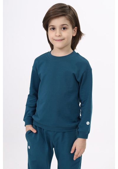 Toontoy Kids Toontoy Erkek Çocuk Relax Fit Bisiklet Yaka Hafif Düşük Omuz Baskılı Sweatshirt - 2 İplik Petrol Mavi Toontoy Kids Toontoy Erkek Çocuk Relax Fit Bisiklet Yaka Hafif Düşük Omuz Baskılı Sweatshirt - 2 İplik Petrol Mavi