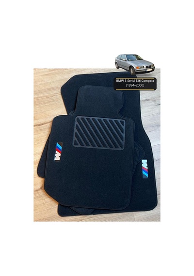 Oto Halı Paspas Seti Bmw 3 Serisi E36 Compact 1994 2000 Uyumlu Sport Kaymaz & Şık Tasarım - Tasarım 1