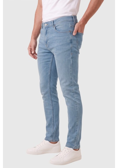 Deepsea Erkek Slim Fit Dar Kesim Likralı Mavi Kot Pantolon Dar Paça Pamuklu Esnek Jean 2608304