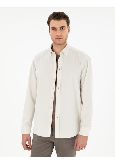 Pierre Cardin Erkek Vizon Gömlek Desenli 50292347-vr052 Vizon