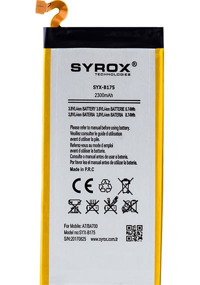 Syrox Samsung Uyumlu Galaxy A7 Ba700 Batarya 2300 Mah B175