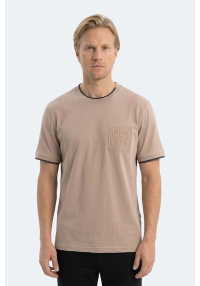 Slazenger Zavıer Erkek Pamuklu Kahve Tişört