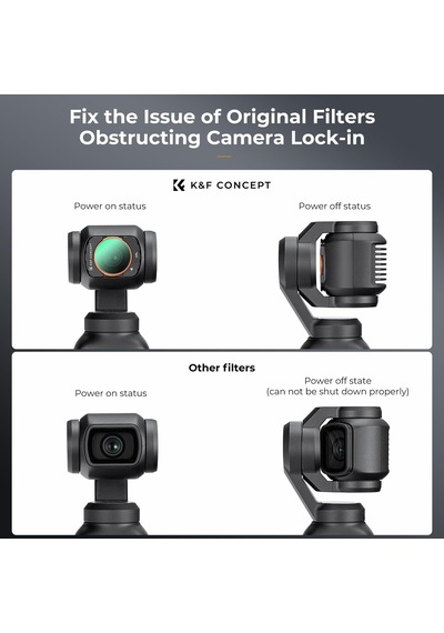 K&f Concept Manyetik Polarizasyon Filtreleri Cpl Djı Osmo Pocket 3 Creator Combo Aluminium İle Uyumlu