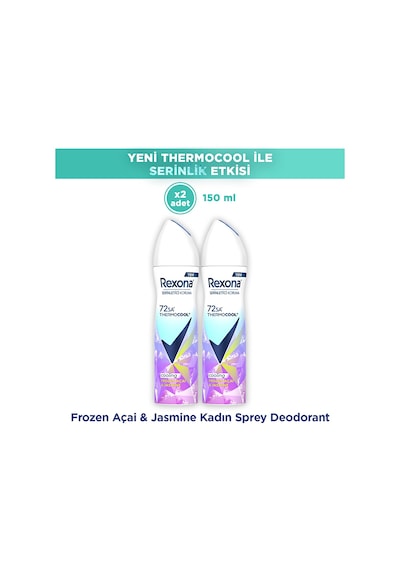 Rexona Thermocool Kadın Sprey Deodorant Frozen Açai & Jasmine 150 Ml X2