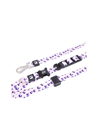 Patterned Recycled Hands Free Leash Pembe - Pudra