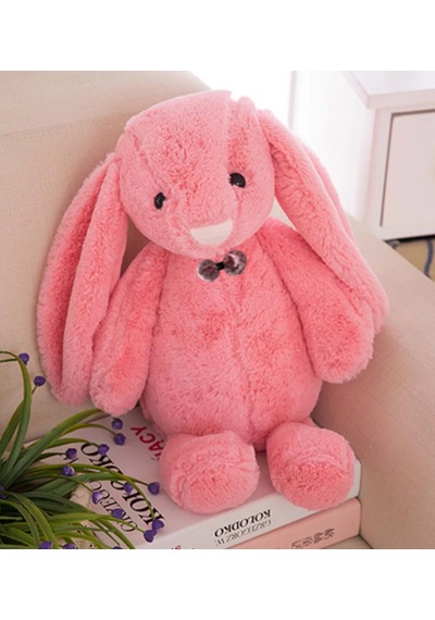 Uyku Arkadaşım Papyonlu Uzun Kulak Bunny Peluş Tavşan 65 Cm Mavi