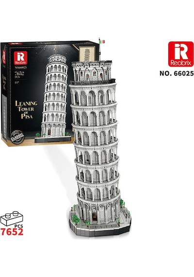 Reobrix 66025 Pisa Kulesi Yaratıcı Yapı Blok Seti Building Blocks Leaning Tower Of Pisa -7652 Parça