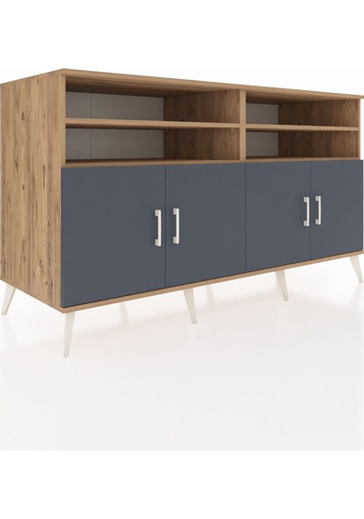 Kronos Konsol 6 Raflı 4 Kapaklı 176x59x99 Çam-antrasit Çam-antrasit Kronos Konsol 6 Raflı 4 Kapaklı 176x59x99 Çam-antrasit Çam-antrasit