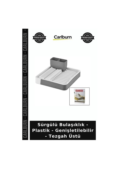 Özel Üretim Pratik Mutfak Düzenleyici Sürgülü Bulaşıklık - Plastik - Genişletilebilir - Tezgah Üstü Diğer