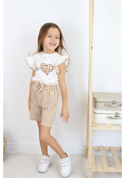 Miababy Jet Love Baskılı İkili Takım Sütlü Kahve