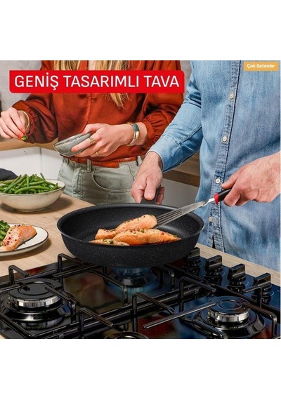 Tefal Expertise 5x Tava - 24 Cm- 2100139057 Siyah