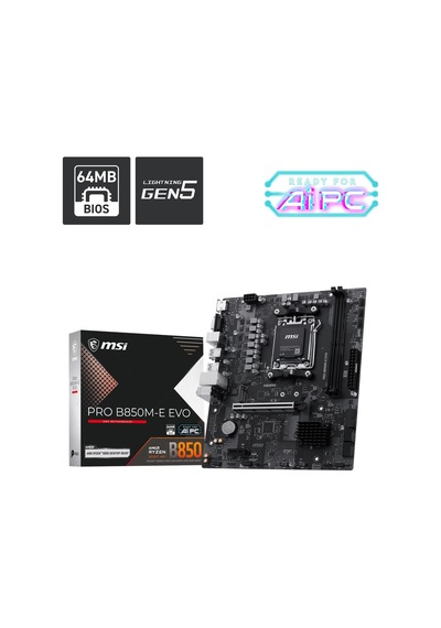 Msı Pro B850m-e Evo Ddr5 Hdmı-dp Pcıe 5.0 Am5 Matx-219189