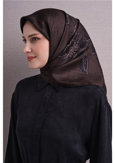 Armine Saf İpek Twill Eşarp 9617d 53 Turuncu Mürdüm