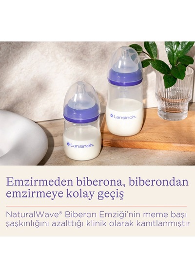 Lansinoh Biberon Natural Wawe Biberon Emziği 160ml