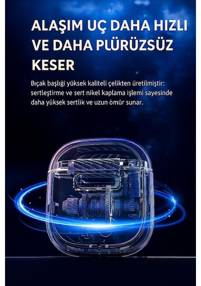 Ofisinn Elektrikli Otomatik Tırnak Makası Bebek - Çocuk ve Yetişkinler İçin Şarj Edilebilir Akıllı Güvenlik Tırnak Makası Pastel Pembe