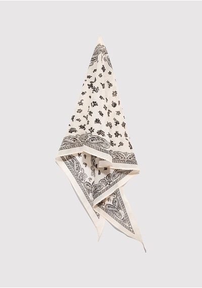 Mavi - Baskılı Bandana 1913902-34523 Beyaz - Siyah