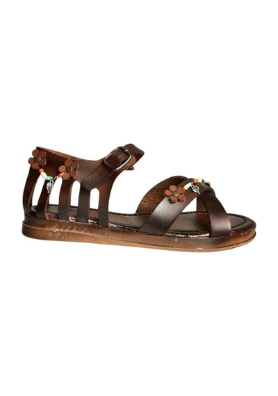 Fox Shoes U390973503 Kahverengi Hakiki Deri Kadın Sandalet Kahverengi-hakiki Deri