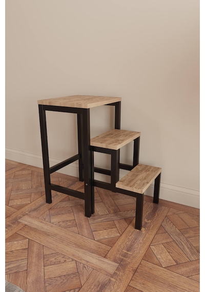 Hidden Folding Çok Amaçlı Katlanır Merdiven Çiçeklik Sehpa Siyah Hidden Folding Çok Amaçlı Katlanır Merdiven Çiçeklik Sehpa Siyah