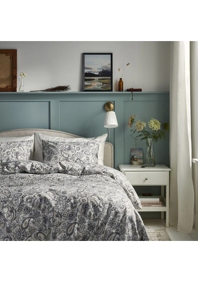 Ikea Rodgersıa Çift Kişilik Nevresim Takımı 220 X 240 Cm Gri - Beyaz
