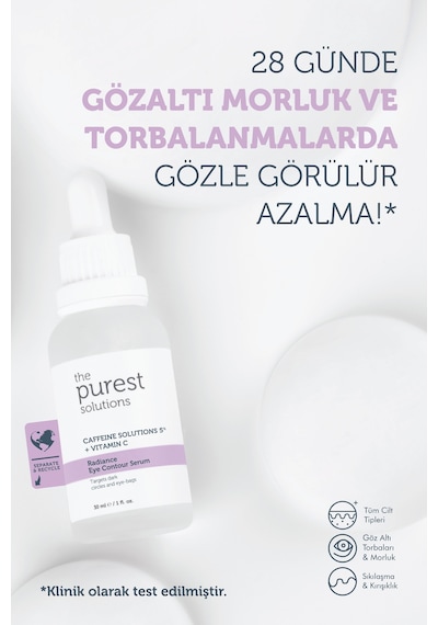 The Purest Solutions Göz Çevresi Bakım Seti, Göz Altı Bakımı için Kafein, Microneedle ve Retinol İçeren, 3’lü Set