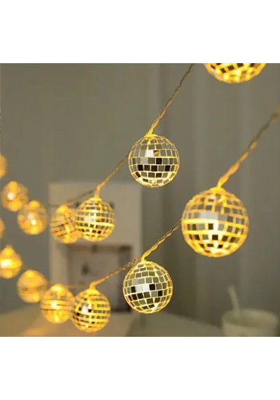 2m 10 Led Pilli Disko Toplu Işık