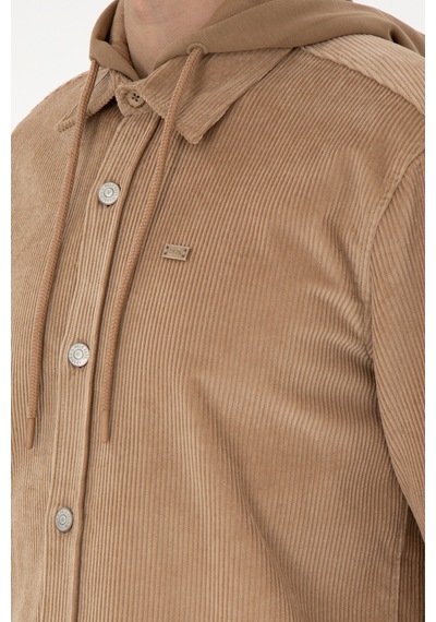 U.s. Polo Assn. Erkek Camel Gömlek Desenli 50292451-vr015 Camel