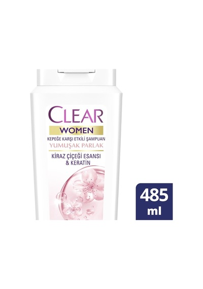 Clear Kepeğe Karşı Yumuşak ve Parlak Saçlar Şampuan 2 x 485 ML