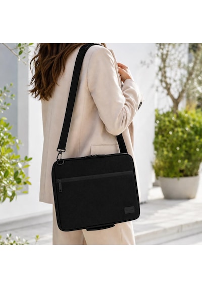 Classone 3in1 Serisi Clk140 13,14 İnch Uyumlu Tablet, Laptop El Ve Omuz Çantası Siyah