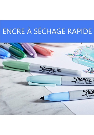 Sharpie Fine Permanent Markör, Mystic Gems, 12'li Paket