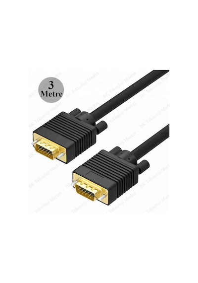 Premium Vga Monitör Kablosu Lcd Monitör-Projeksiyon-3 Metre