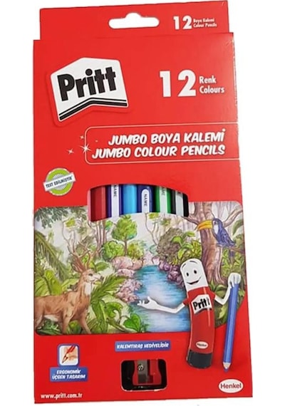 Prıtt Kuruboya Jumbo Üçgen Uzun 12 Li 1219733