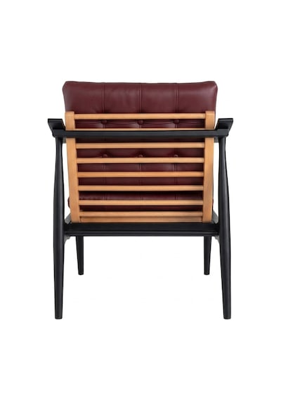 Legno Dual Kolçaklı Ahşap Berjer Siyah